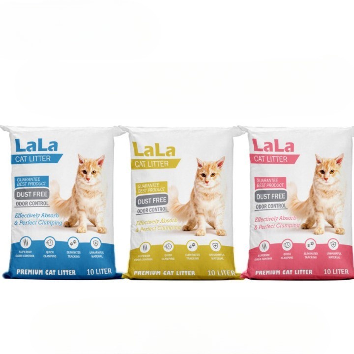 PASIR LALA 10 L Cat Litter 10L Pasir Kucing Gumpal Wangi Premium (GOJEK/GRAB)