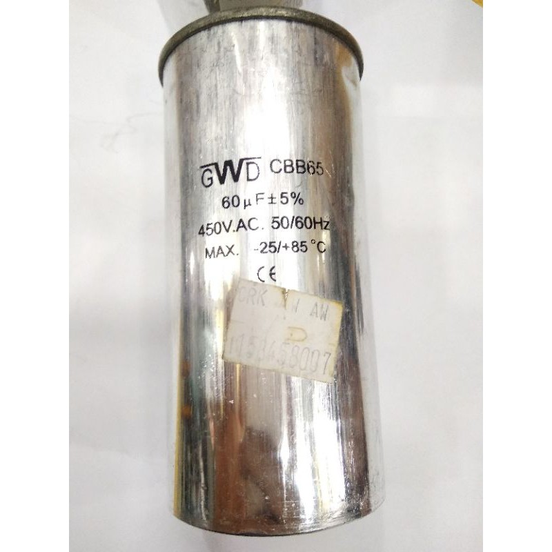 Capacitor AC CBB65 60uF / 450V GWD  MEGATRONIC