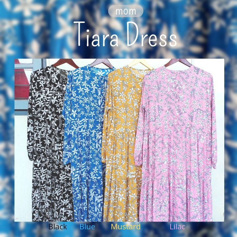 New-Gamis Couple Ibu &amp; Anak - Homey Dress Tiara Motif Flower -Bahan Katun Rayon Premium-Termurah!!