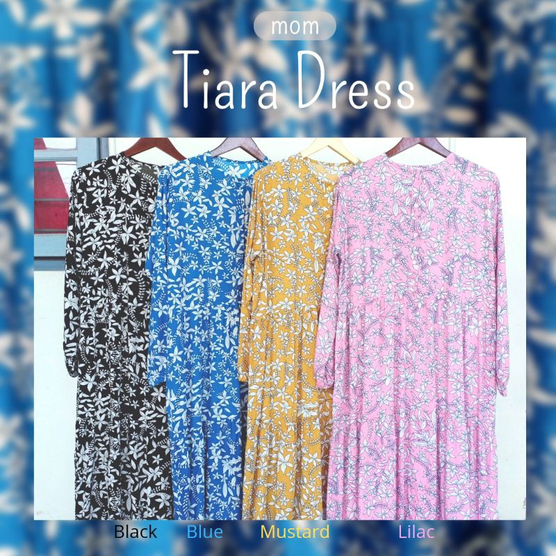 New-Gamis Couple Ibu &amp; Anak - Homey Dress Tiara Motif Flower -Bahan Katun Rayon Premium-Termurah!!