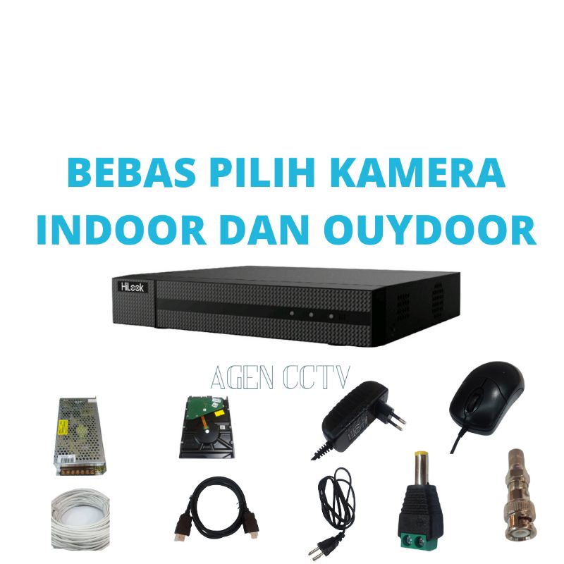 PAKET CCTV HILOOK 8 CHANNEL 7 KAMERA AUDIO SERIES 2MP BISA MEREKAM SUARA DAN VIDEO