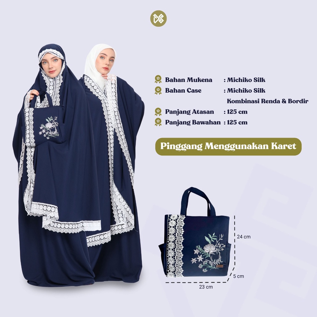 Dyah Suminar - Mukena Silk Premium 2 in 1 Renda Exclusive Mahar