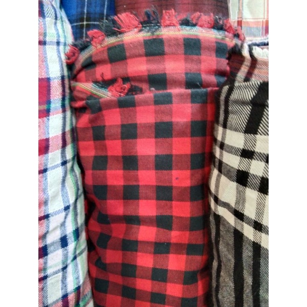 kain/bahan cotton flanel motip