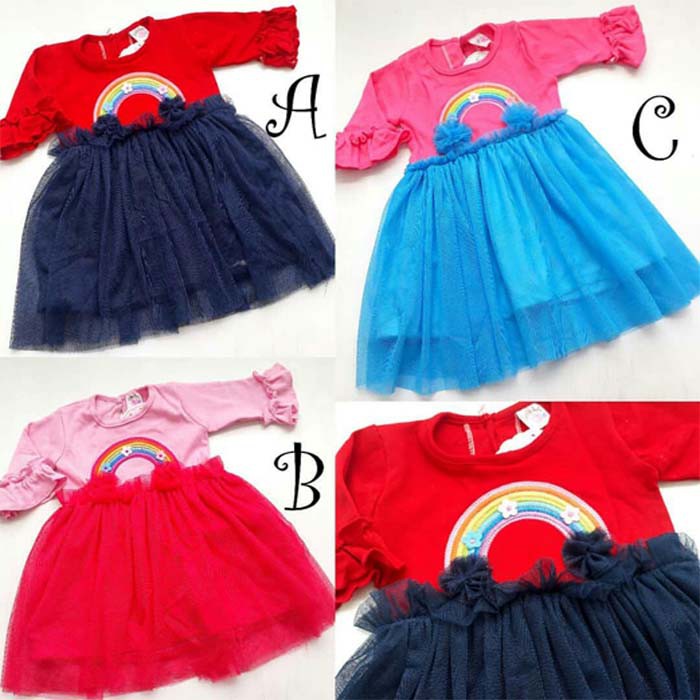 BAJU BAYI PEREMPUAN DRESS BAYI RAINBOW