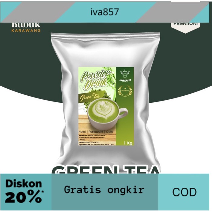 

PROMO Green tea PREMIUM Bubuk Minuman Bubble Powder Drink murni GRATIS ONGKIR