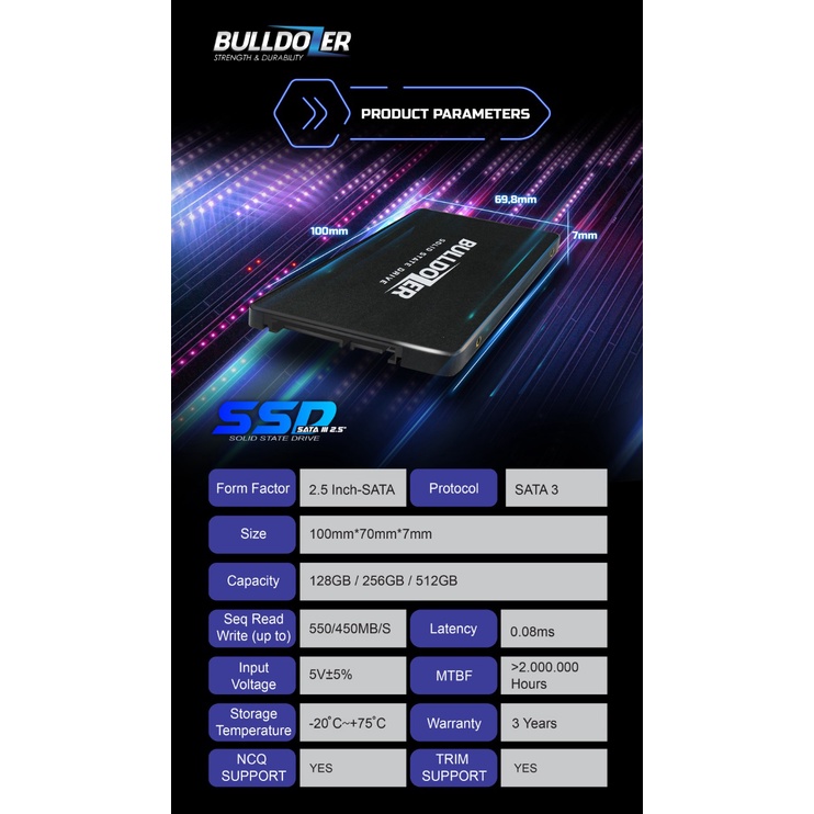 SSD 512GB 2'5 BULLDOZER