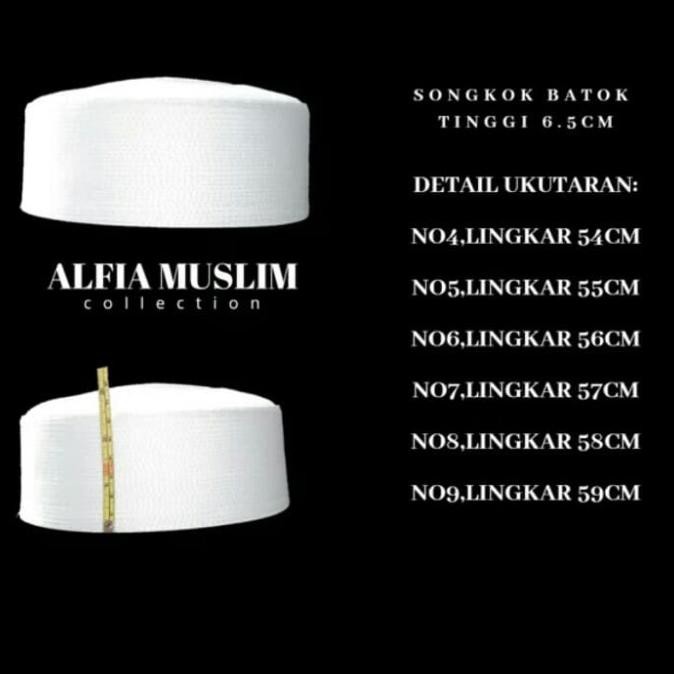 READY-STORE PECI HAJI ATAU PECI BATOK PENDEK, 6,5CM WARNA PUTIH - PUTIH