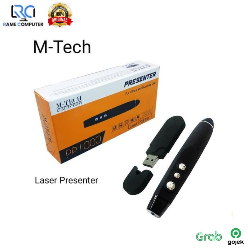 M-Tech Wireless Red Laser Pointer Presenter Presentasi Remote PP1000