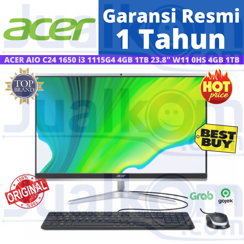 ACER AIO C24-1650 i3-1115G4 4GB 1TB 23.8&quot; W11 0HS - 4GB 1TB