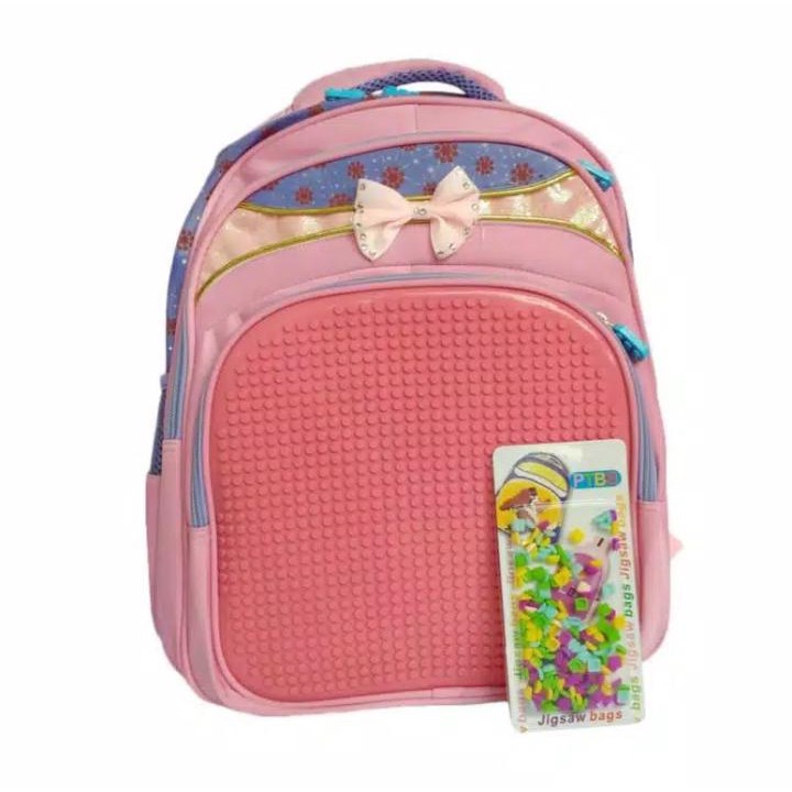 Powa Pixel Pita Tas Ransel Anak - Pink