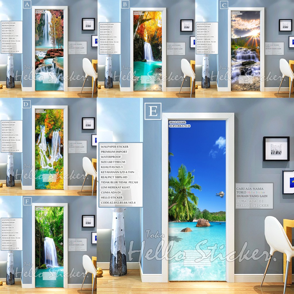 Wallpaper Pintu Dan Dinding Motif Pemandangan Alam Yang Sejuk