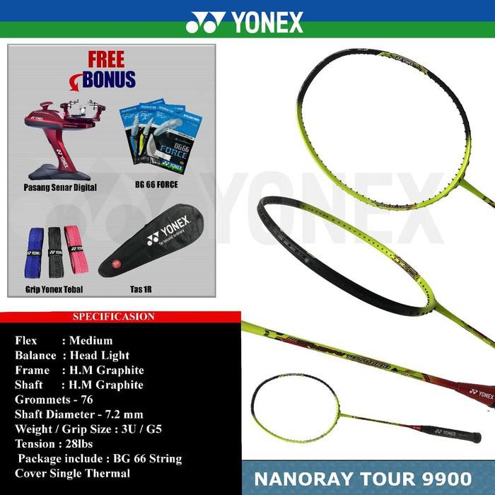 mantul habis badminton YONEX NANORAY TOUR 9900 RAKET BADMINTON ORIGINAL