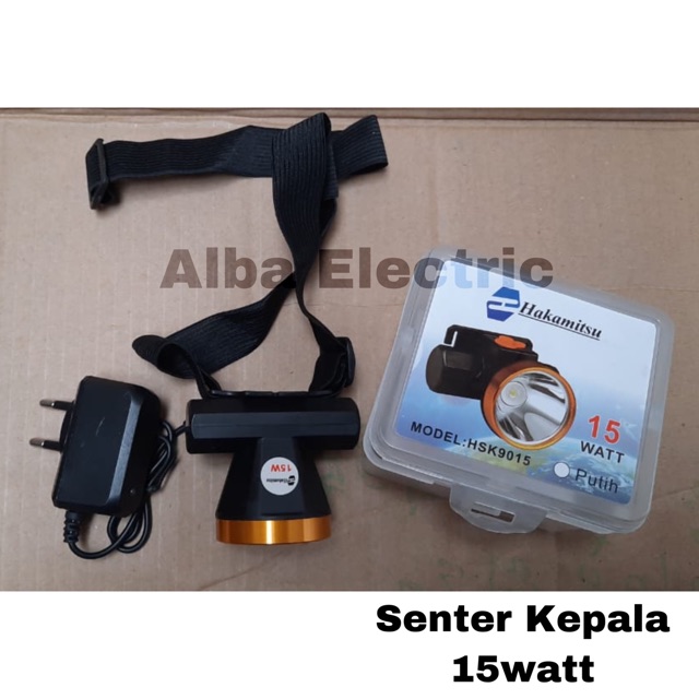 Senter Kepala LED 15watt HAKAMITSU / Senter kepala LED 15 watt