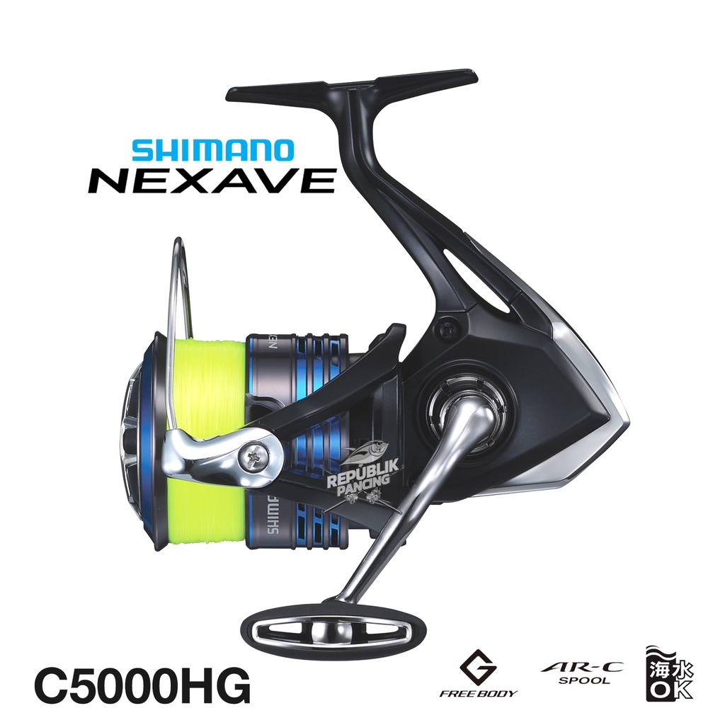 Reel Shimano NEXAVE FI 1000 2500 C3000 4000 C5000 HG 2021 Pancing Original republik pancing