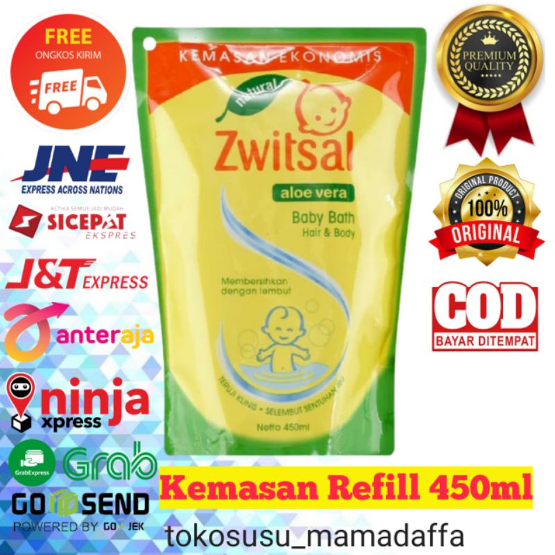 Jual Zwitsal Baby Bath Hair And Body Natural Aloe Vera 450 ML Sabun