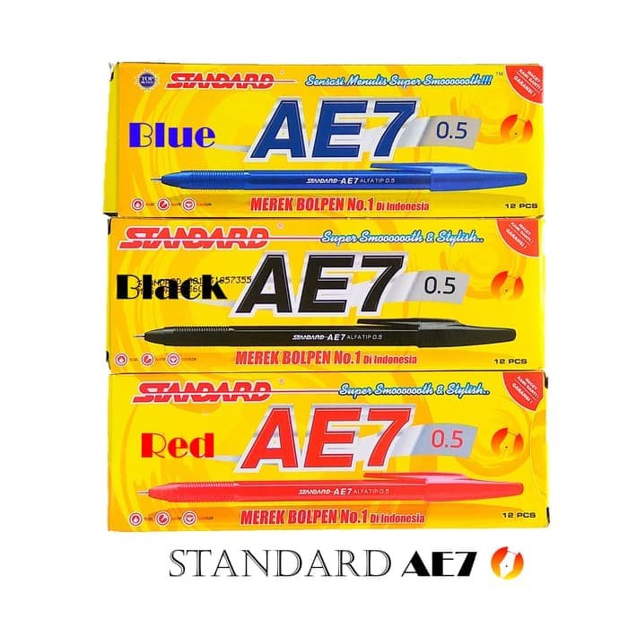 

Terbaru Pulpen Ballpoint Standard AE 7 0.5 Hitam Biru Murah Pen - Hitam Berkualitas