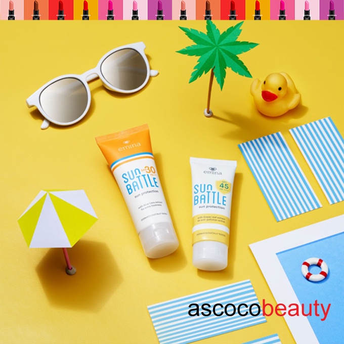 Emina Sun Battle SPF Sunscreen SPF30 60ml / SPF45 30ml Tabir Surya ✰ ascocobeauty ✰