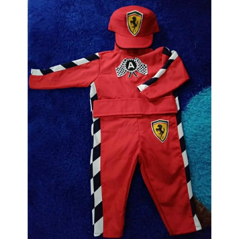 kostum pembalap/kostum pembalap anak/kostum profesi/kostum profesi anak/baju balap/baju balap anak/b