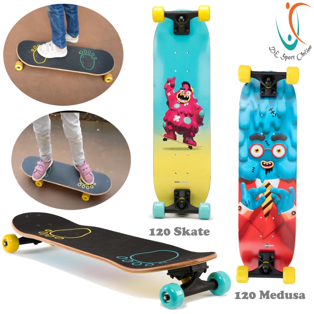 SKATEBOARD ANAK USIA 3 SAMPAI 7 Thn PRODUK IMPORT SKATEBOARD ORIGINAL OXELO PLAY 120 MEDUSA