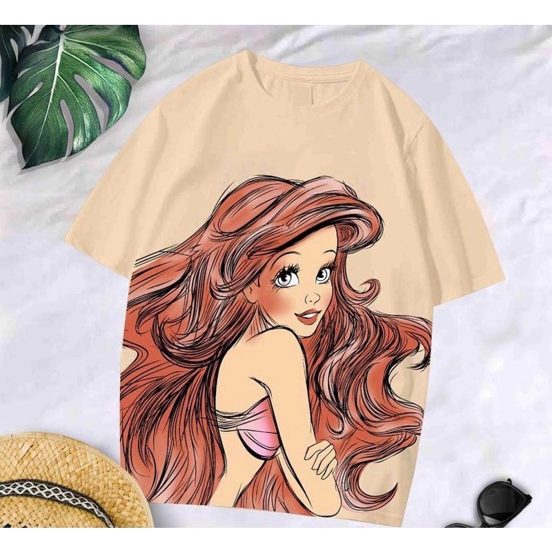 Baju kaos oversize xl tee tshirt cewe wanita dewasa remaja abg motif terbaru-Mermaid