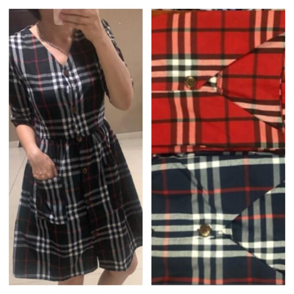 DRESS KOTAK BURBERRY_RM2921