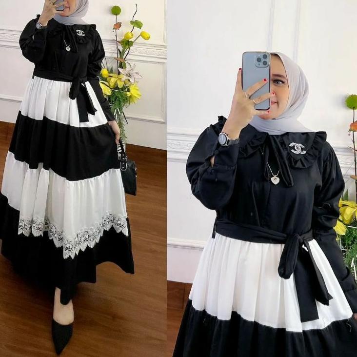 Model baru - T.R - Gamis Polos Shakila Asmiranda Dress Maxi  / Gamis Mewah Syakila  2022 / Gamis Mus