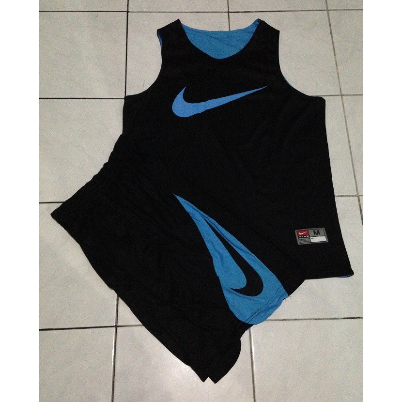 Jersey Setelan Basket Nike Basketball Never Stops Black-Blue