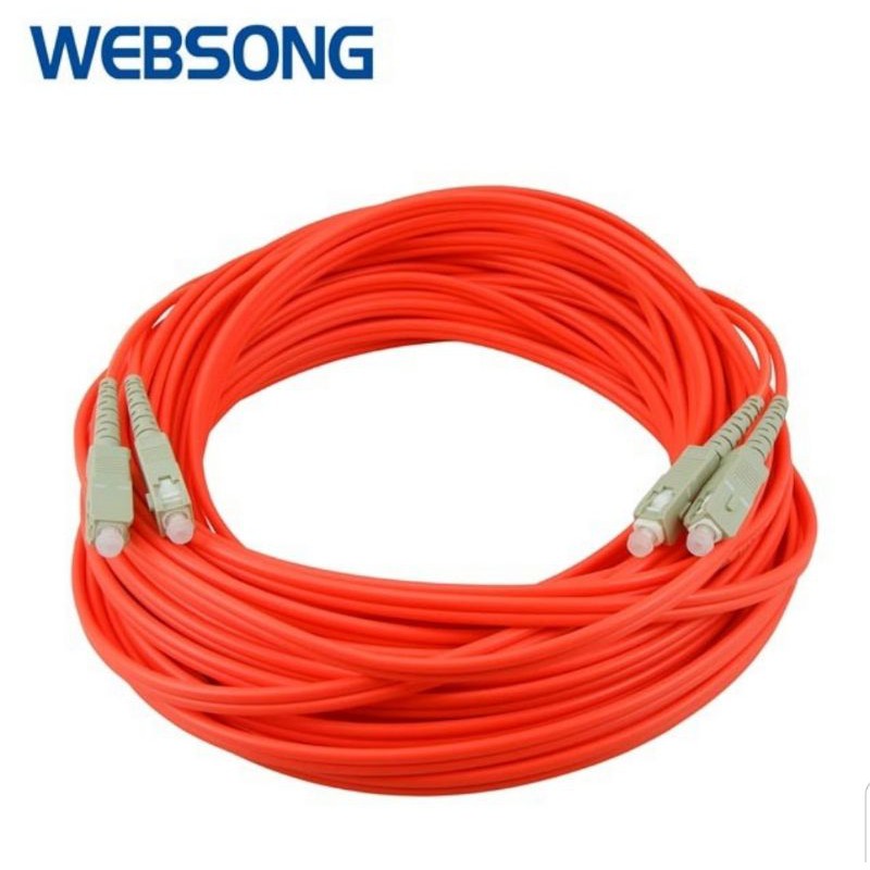 Kabel Fiber Optic Patch Cord SC to SC UPC Multimode 100M Indihome WEBSONG