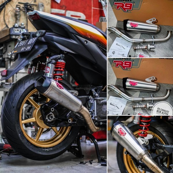 Readyy Knalpot vespa sprint Primavera r9 alpha aerox nmax yamaha aerox r9 EXHAUST alpa alpha not