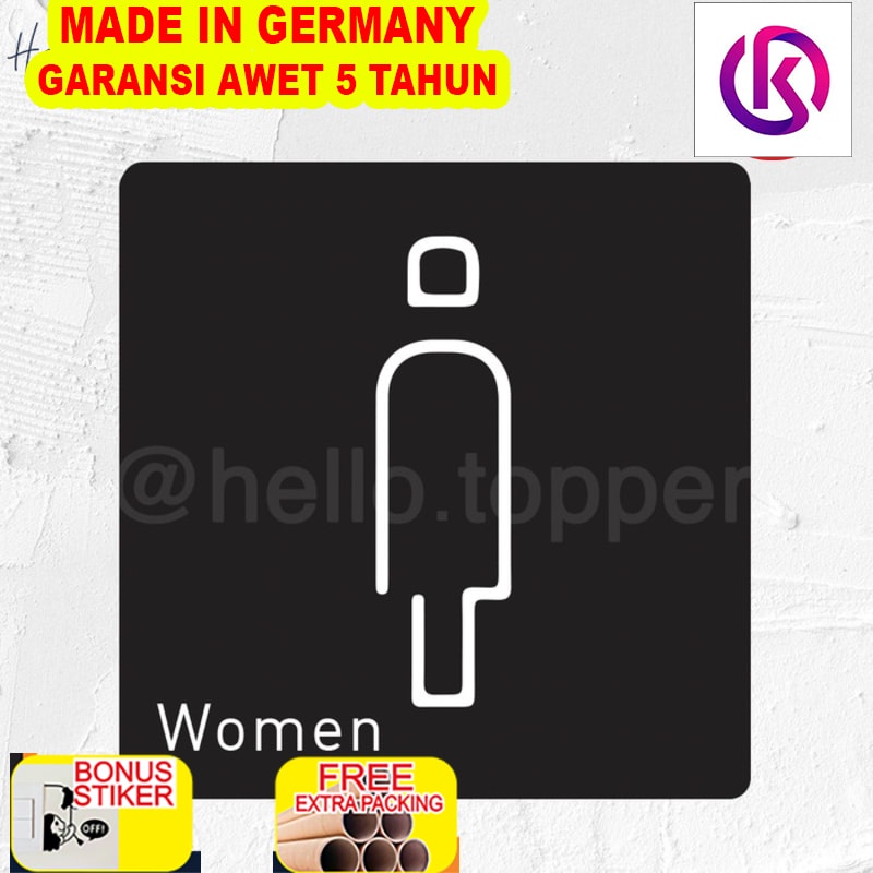

Terlaris Sign Akrilik Toilet Women Print | Sign Board Akrilik | Sign UV Print - Hitam 10x10