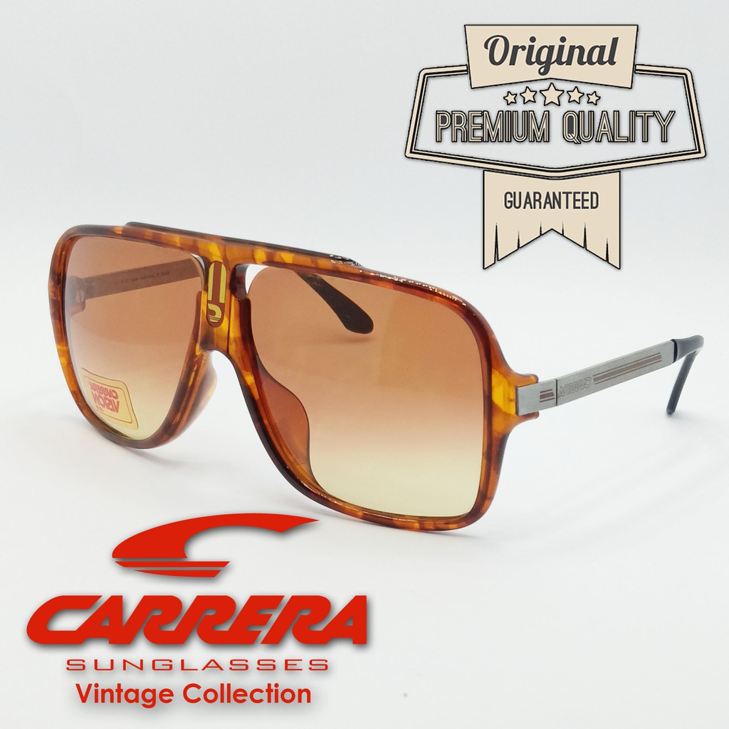 Kacamata Hitam Vintage Jadul Antik Original Kotak Sporty Carrera 5557A BROWN DEMI