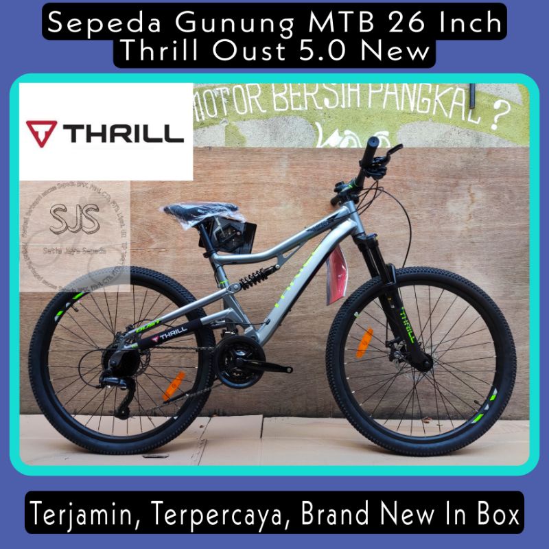 Jual Sepeda Gunung MTB 26 Inch THRILL OUST 5 0 New Alloy 3x7 Speed FULL 