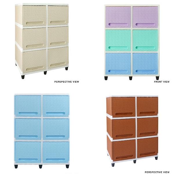 Lemari Plastik Club Flip Susun 3 Double Lemari Plastik Sliding Pintu 6 ::..