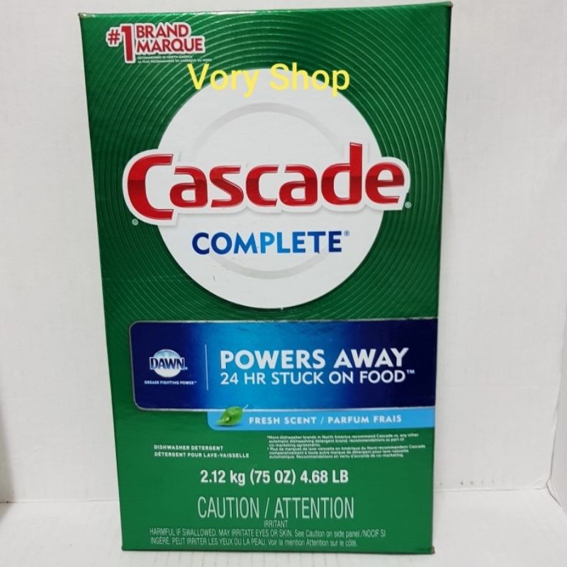 cascade dishwasher detergent powder sabun cuci piring import 2.12kg