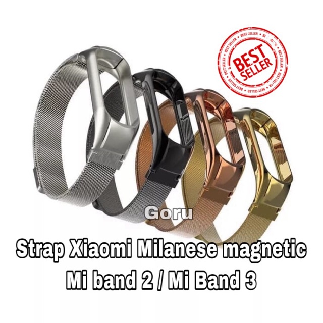 Strap milanese xiaomi mi band 3 miband 2 tali jam