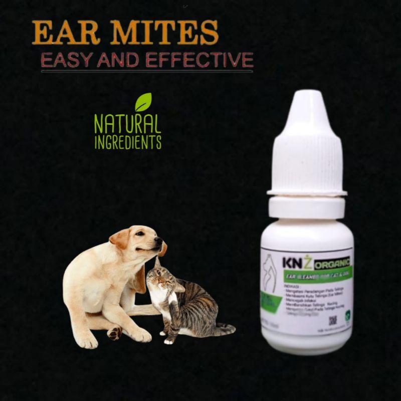 EAR CLEANER 10ml obat Tetes Telinga Kuping Kucing Anjing Conge Kotor Bau Ear mate Kutu Telinga Vet Care