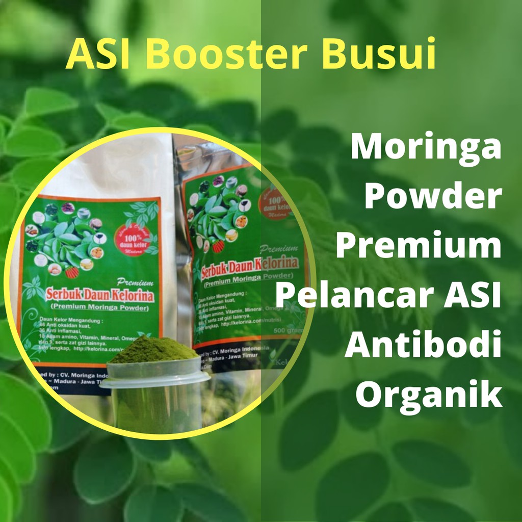 Serbuk Daun Kelor Pelancar Asi Booster Moringa Powder Kelorina Bisa Untuk Masker Wajah Indonesia