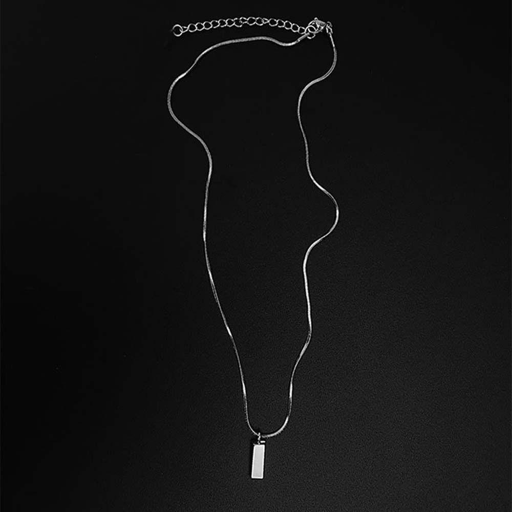 Mxbeauty Kalung Pria Keren Sederhana Hadiah Pacar Sweater Rantai Pasangan Kalung Rantai Tulang Ular Gaya Korea Kalung