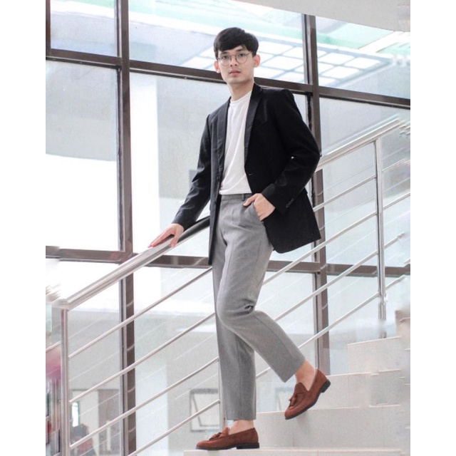 Celana Formal Kerja Kantor Slimfit Bahan Woll Premium