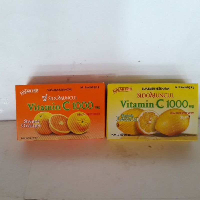 vitamin c 1000mg sido muncul isi 6pcs/bubuk