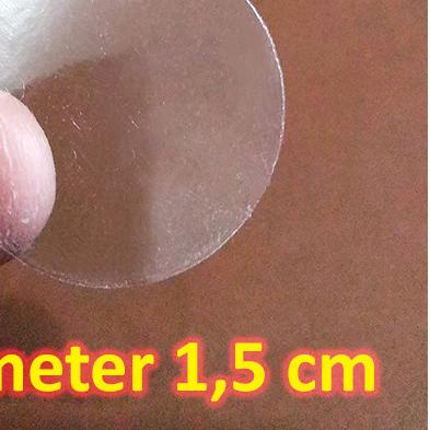 

➭ Sticker Bulat diameter 1,5 cm Transparan Polos Bundar (1.000 stiker) ☄