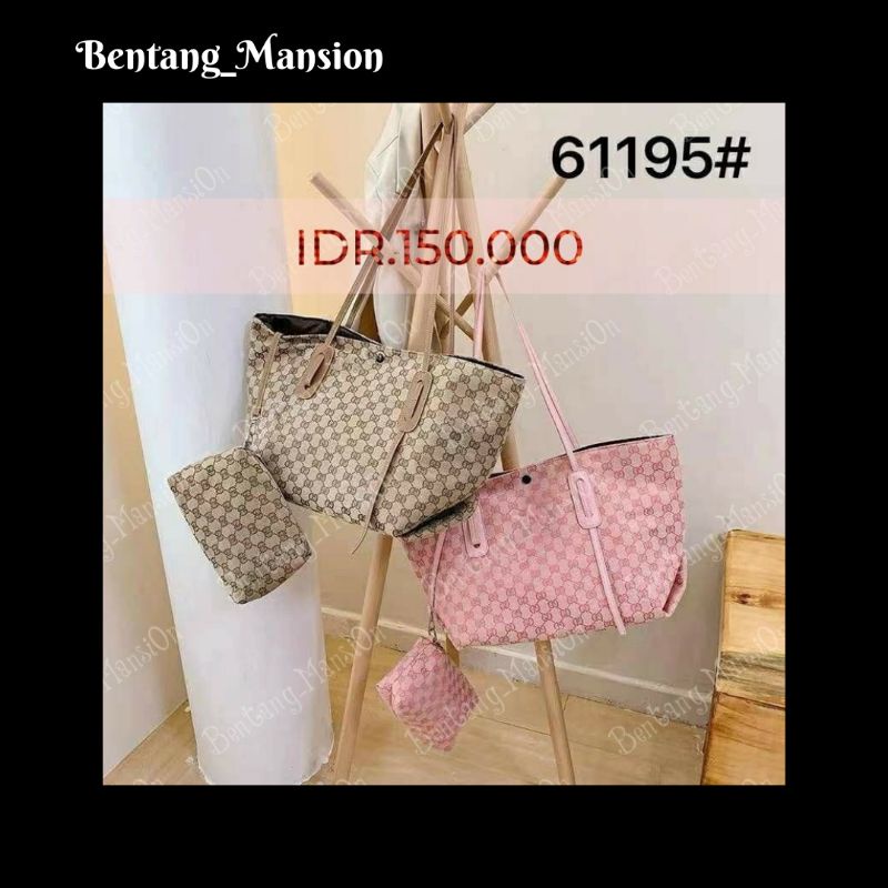 TAS SELEMPANG WANITA IMPORT BESAR BATAM TAS IMPOR MONOGRAM ELEGAN