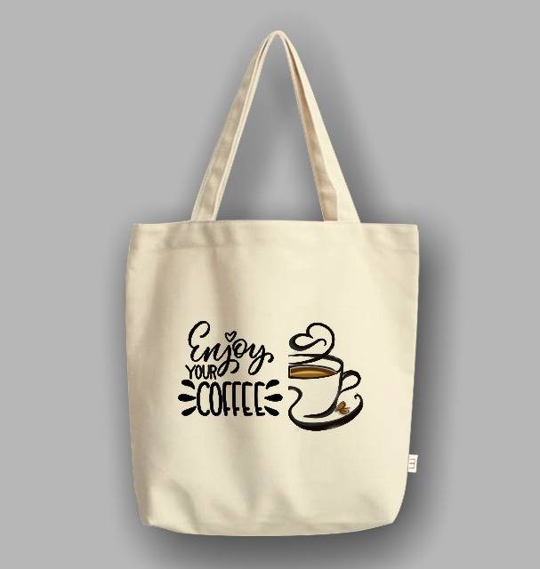 &quot;Messy&quot; Tote Bag Coffee