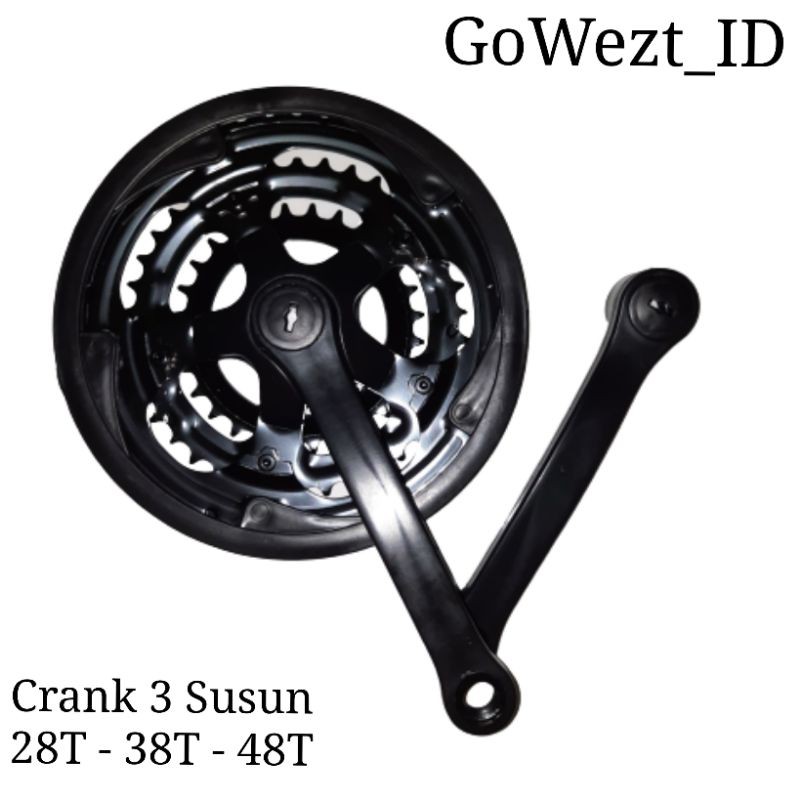 Gear Gir Crank 3 Susun TURANZA Sepeda 3 Speed 28T - 38T - 48T As Besar MTB | High Quality