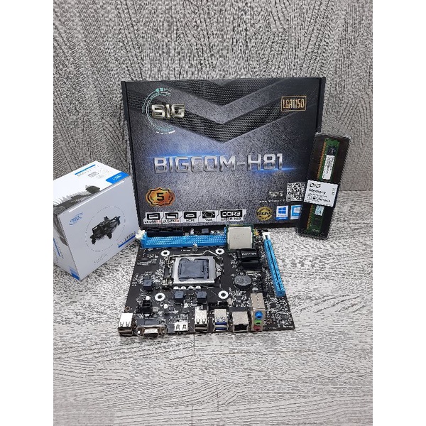 Paket Core i3 4170 3.7Ghz // Mobo H81 BIGCOM // Ram ddr3 8Gb BIGCOM