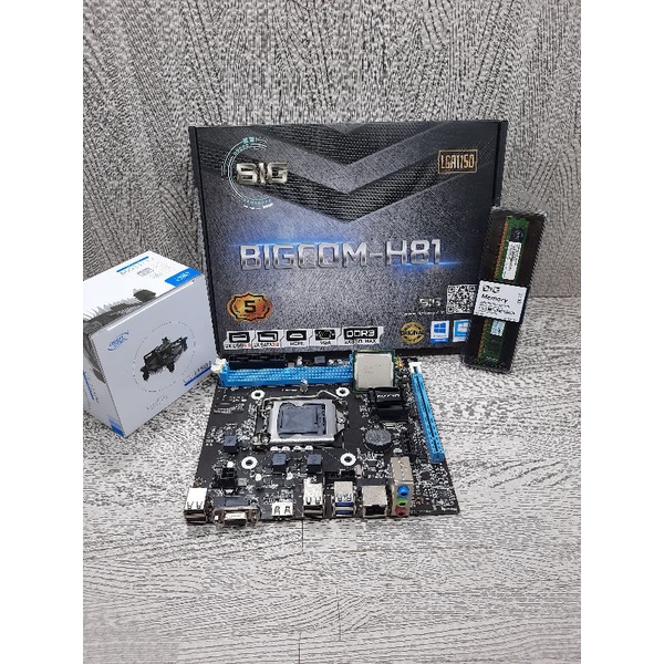 Paket Core i3 4170 3.7Ghz // Mobo H81 BIGCOM // Ram ddr3 8Gb BIGCOM