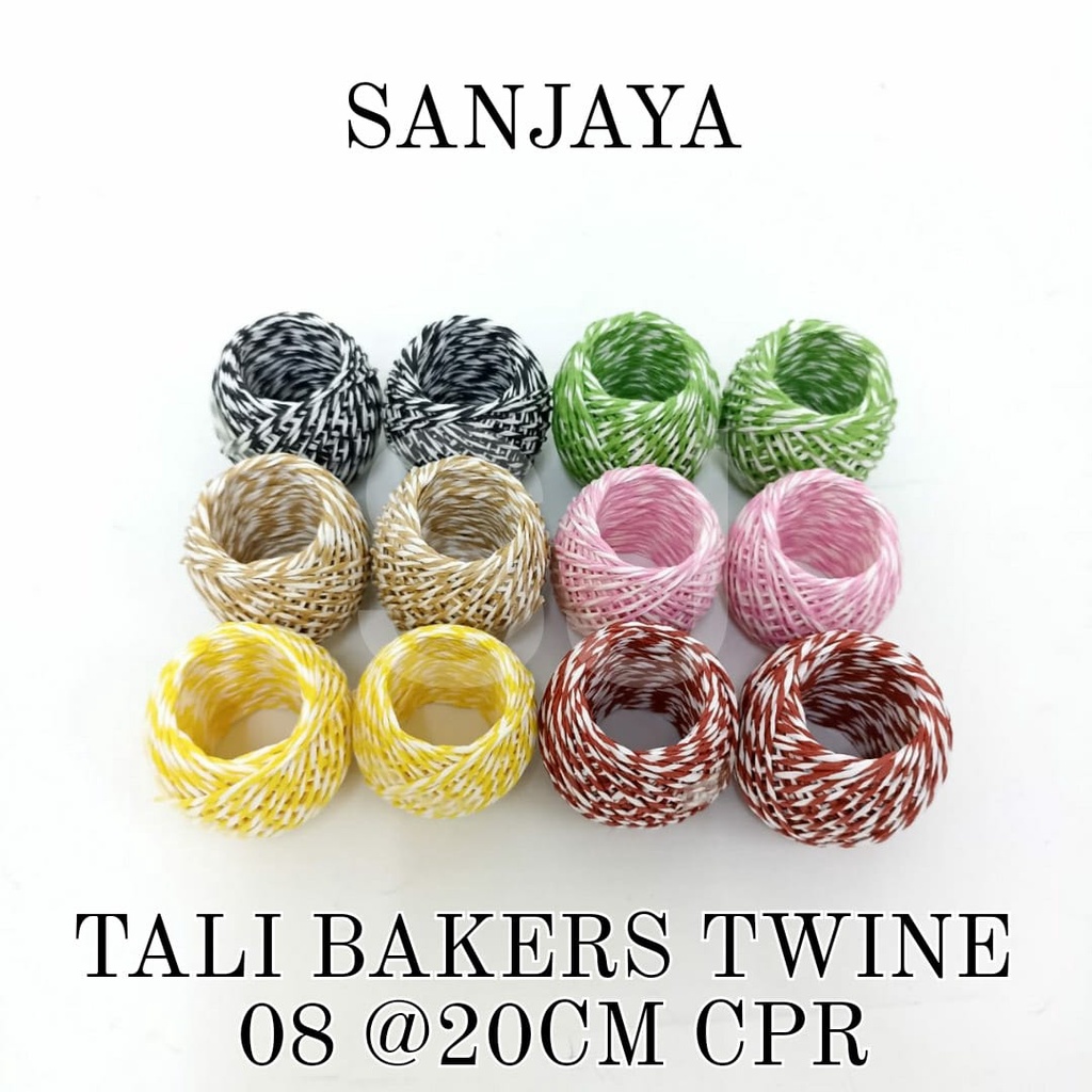 TALI IKAT KATUN / TALI KADO / TALI RAMI WARNA / TALI BAKERS TWINE 08 @20M CPR (BAHAN KERTAS)