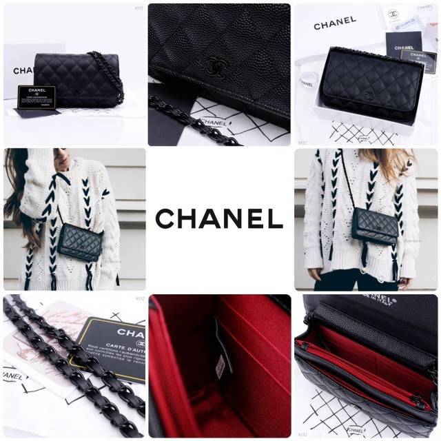 Chanel WOC Flap So Black Bag #9552*BB