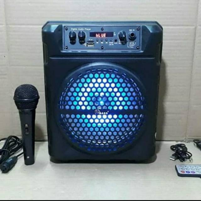 Speaker Portable 8 inch Bluetooth LABASS LB-180, Bonus Mic