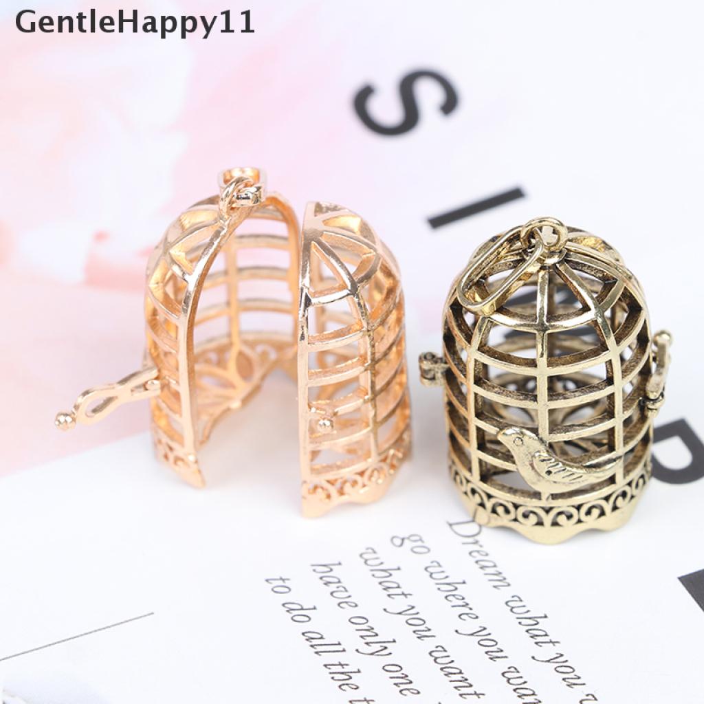 Gentlehappy Mainan Miniatur Kandang Burung Bahan metal Skala 1: 12 Untuk Dekorasi Rumah Boneka